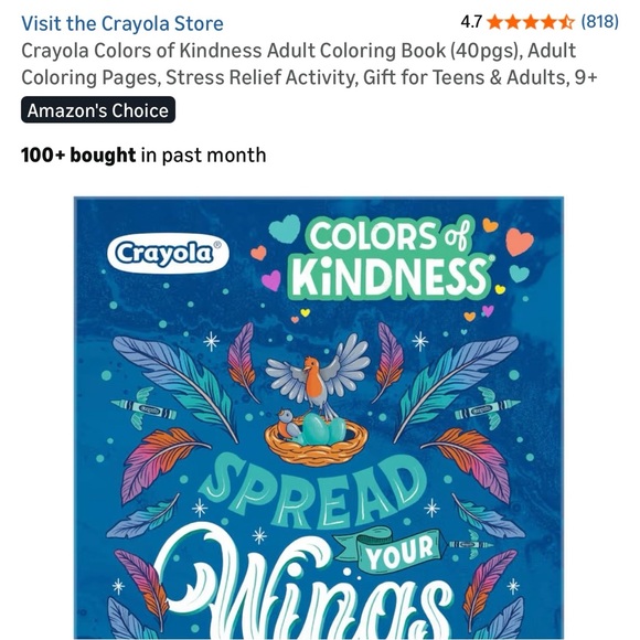 Crayola Colors of Kindness Coloring Book for young adults and adults - Picture 5 of 8